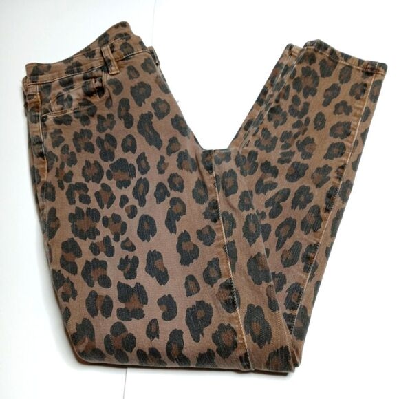 Blank NYC Leopard Print The Reade Crop Jeans - Picture 1 of 5